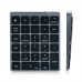 N960 Mini Wireless 28-key Numeric Keyboard Office Aluminum Bluetooth Wireless Charging Numeric Keypad