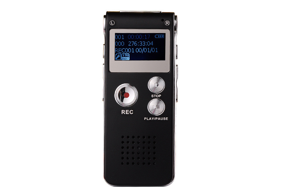 N28 Recorder Professional Hd Intelligent Digital Recorder MP3 Player- Silver 1+8GB