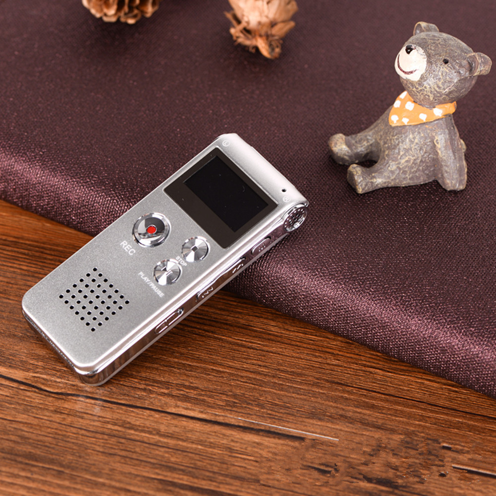 N28 Recorder Professional Hd Intelligent Digital Recorder MP3 Player- Silver 1+8GB