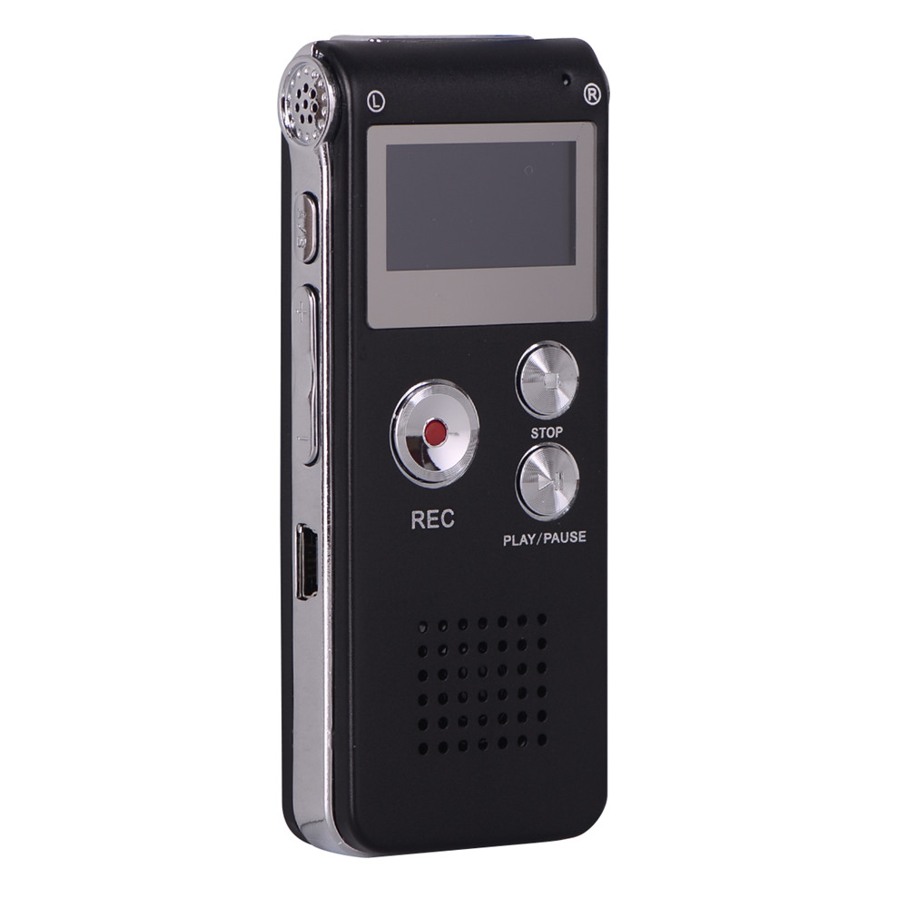 N28 Recorder Professional Hd Intelligent Digital Recorder MP3 Player- Silver 1+8GB