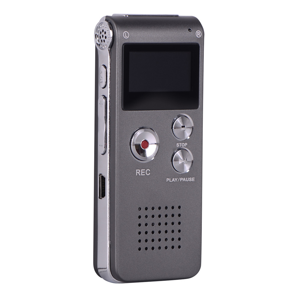 N28 Recorder Professional Hd Intelligent Digital Recorder MP3 Player- Silver 1+8GB