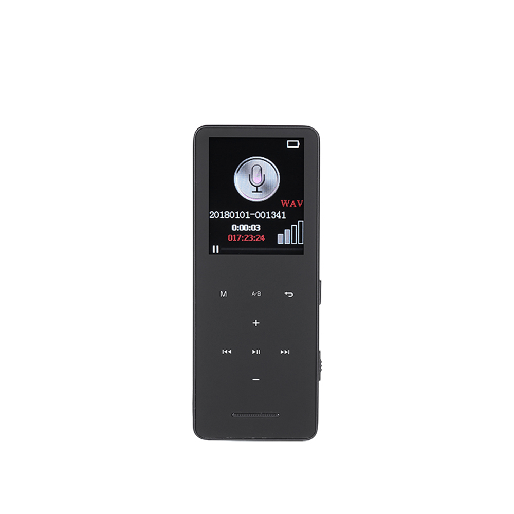 Bluetooth HIFI Player MP3 MP4 Hd Condition Touch Screen Recorder Recorder- Black 1+8GB