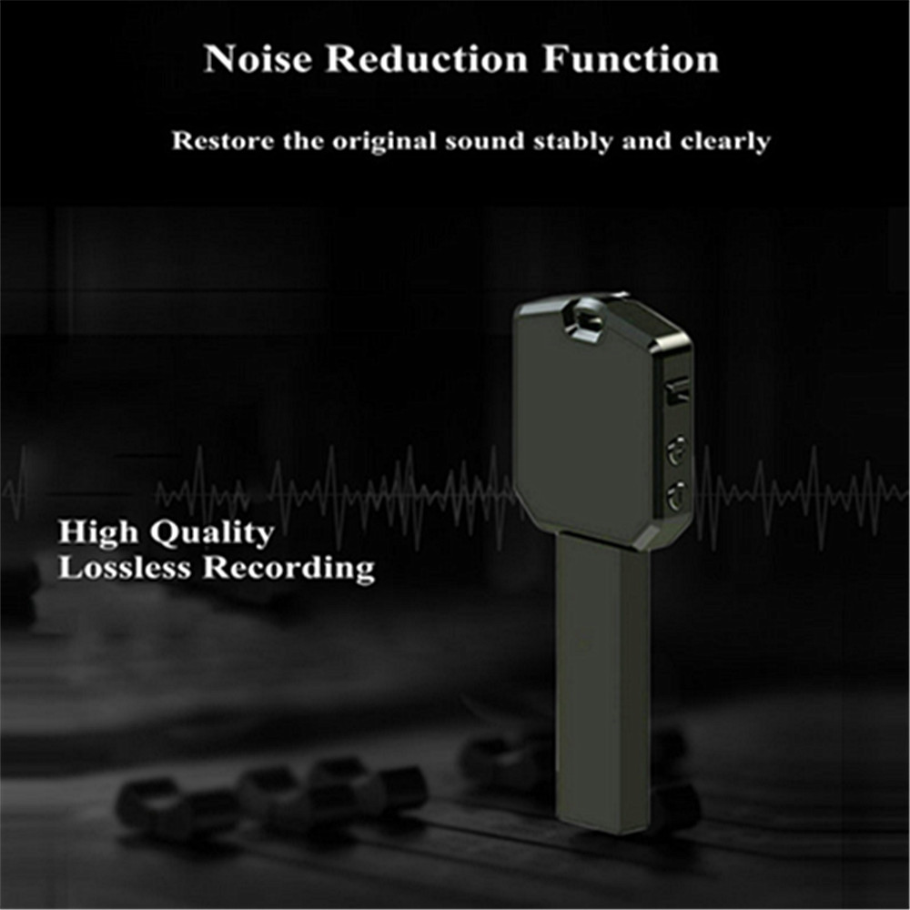 Mini Key Meeting recorder MP3 Player Hd Noise Reduction- Black 1+8GB