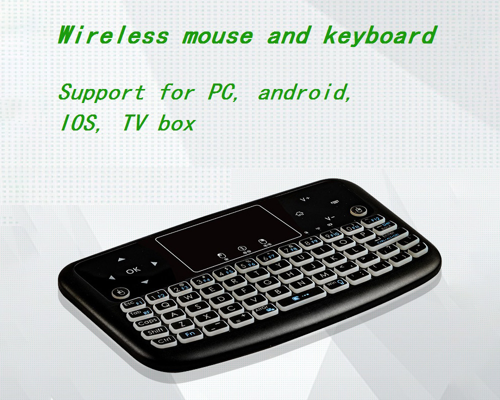 A36 Wireless Mini Air Mouse - Black Standard Dry Battery