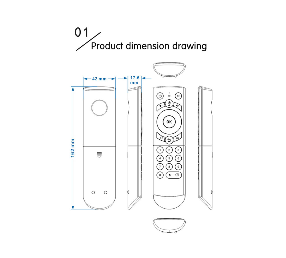 G21 Air Mouse Remote Controller - Black