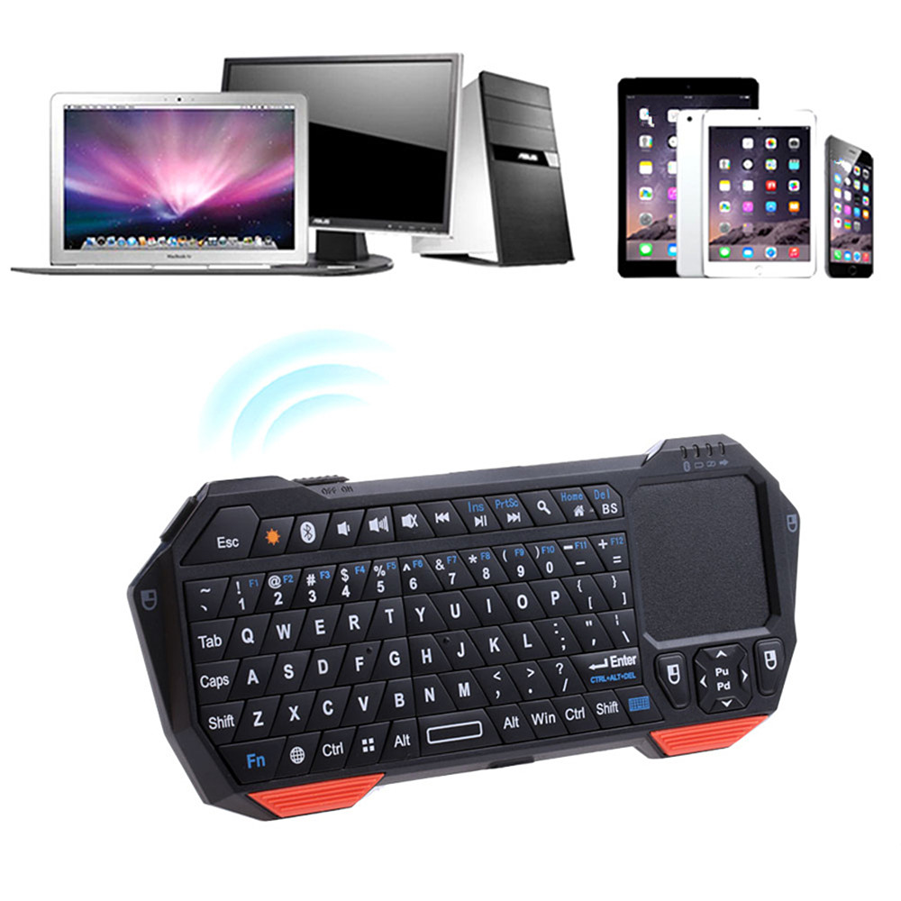 Wireless Bluetooth Air Flying Squirrels Backlight Touch The Mini Game Keyboard- Black