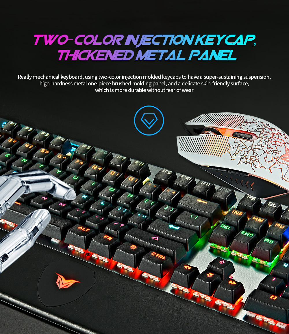 Professional Gaming Mechanical Keyboard Two-color injection keycap